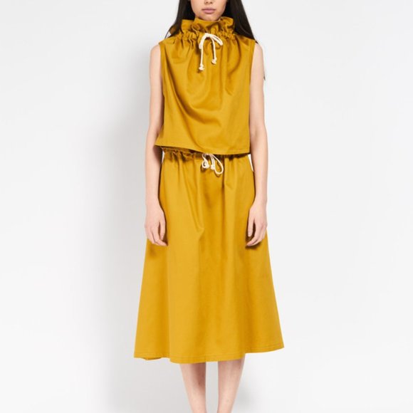 Desiree Klein Myrna Bamboo Mustard Skirt